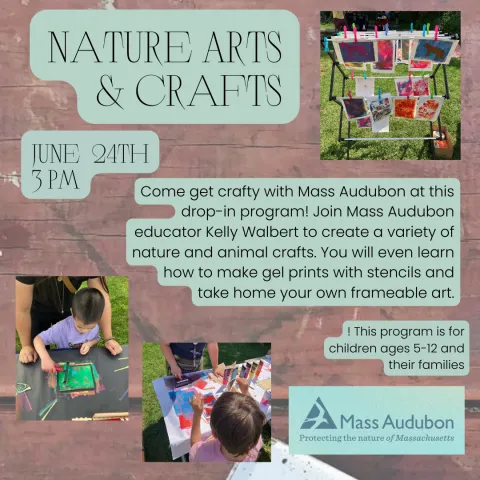 flyer for nature arts & crafts with Kelly