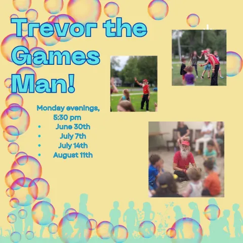 trevor the games man flyer