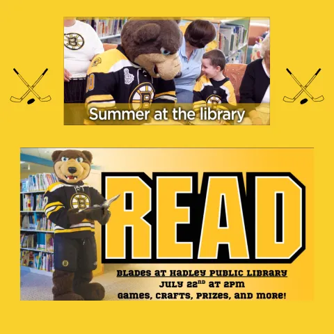 flyer for Bruins Mascot Blades visit
