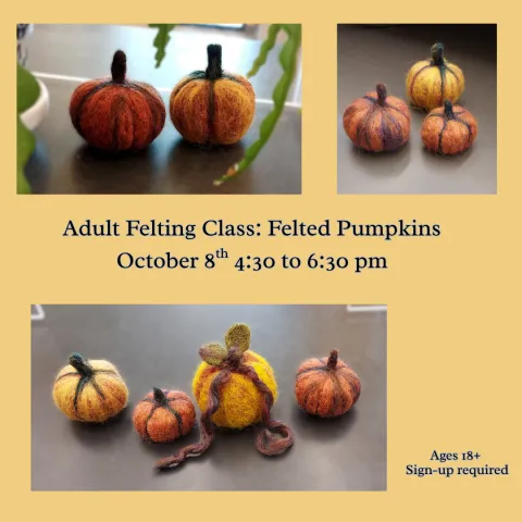 felting pumpkins