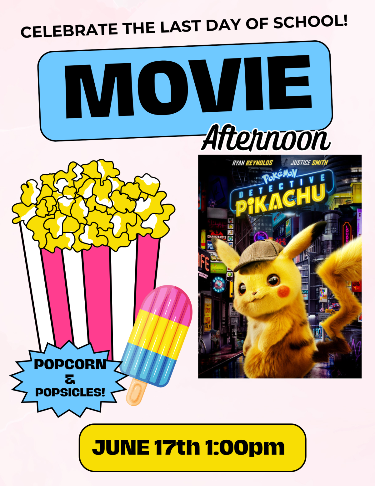 flyer for pikachu movie