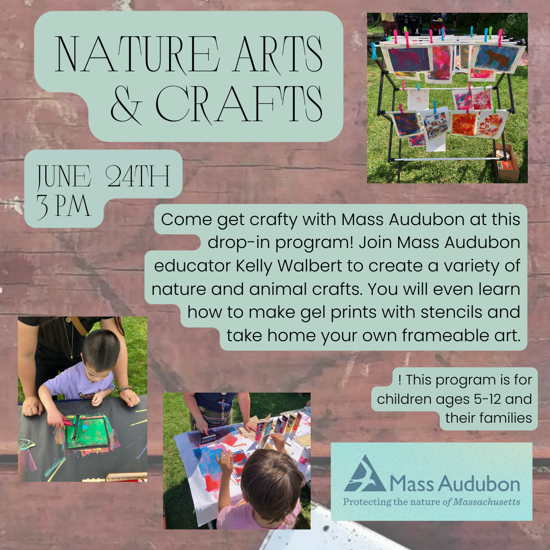 flyer for nature arts & crafts with Kelly