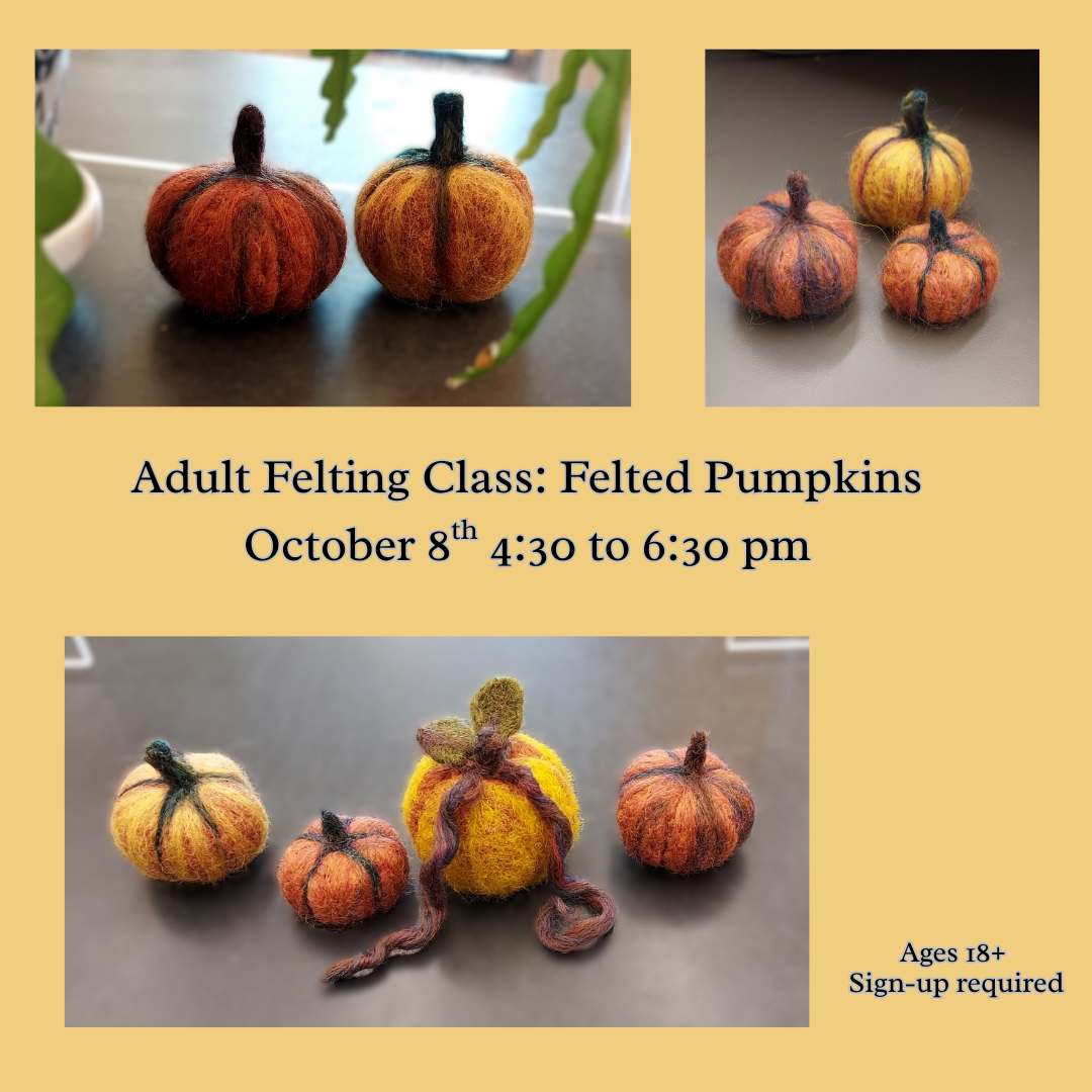 felting pumpkins